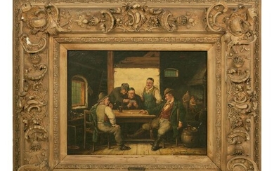 V. Liepold 19th Century Figural Scene Oil Painting