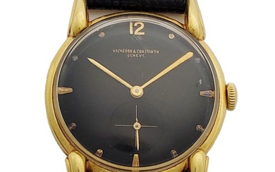 Vacheron Constantin 18k Gold Abnormally Long Art Deco Mens Running Wrist Watch
