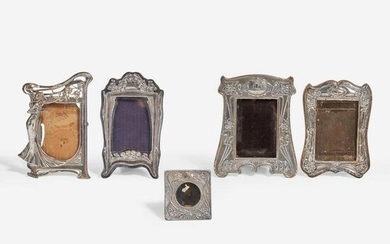 Various Collection of Five Art Nouveau Picture Frames, England and Germany, circa 1900-1910