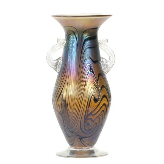 Vase, Contemporary Iridescent Art Glass