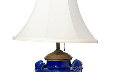Victorian Cobalt Blue Porcelain Table Lamp