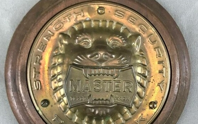 Vintage Brass "Strength Security Master Padlock" Logo