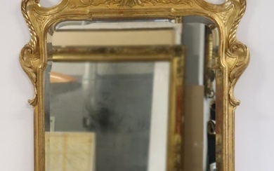 Vintage Carved Italian Giltwood Mirror.