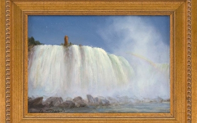 WILLIAM R. DAVIS, Massachusetts, b. 1952, "Niagara Falls"., Oil on panel, 5" x 7". Framed 7" x 9".