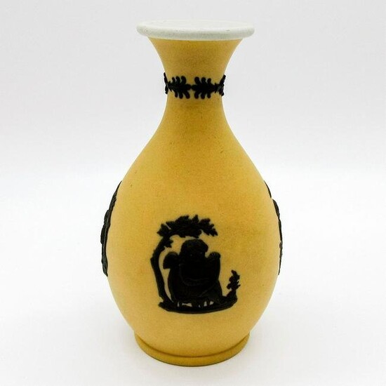 Wedgwood Yellow Cane Jasperware Bud Vase