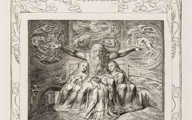 William Blake (1757-1827) Job and His Daughters, pl. 20 from 'Illustrations of the Book of Job'