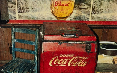 William Eggleston, Untitled (Coke Cooler & Pearl Sign)