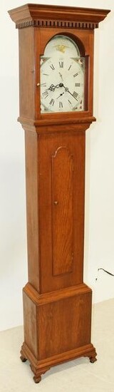 Eli Terry Type Pine Tall Case Clock