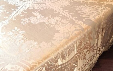 100% silk bedspread, gold color. - Silk - Early 20th century