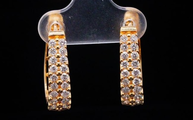 1.00ctw SI1-SI2/G-H Diamond and 14K Yellow Gold Earrings