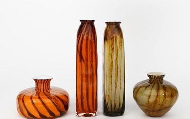 A Whitefriars Studio Range glass vase by Peter Whe…