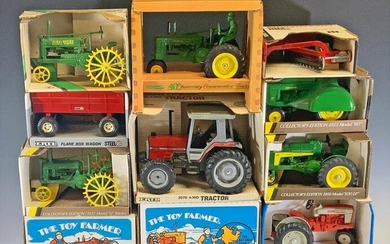 11 Boxed Ertl Farm Toys, John Deere, Case, Ford