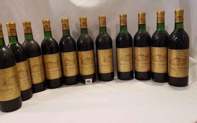 11 bottles château FONREAUD 1966 LISTRAC MEDOC CRU BOURGEOIS. Slightly stained labels, 5 low neck and 7 high shoulder.