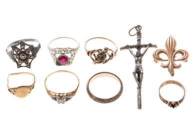 A Collection of Vintage Rings and Pendants