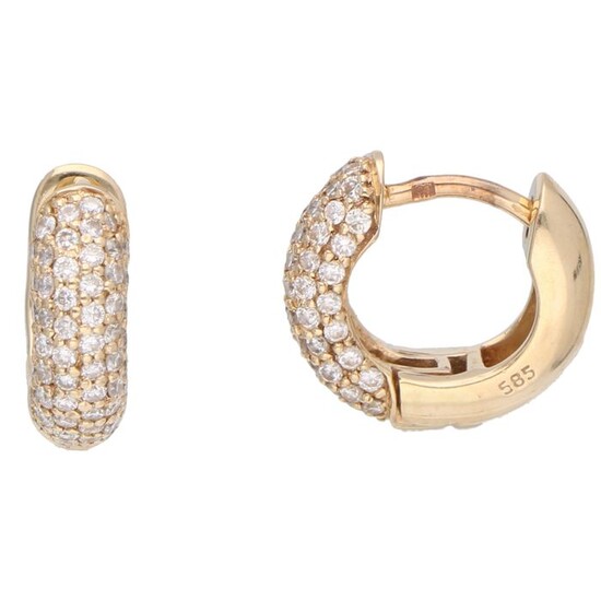 14 kt. Gold - Earrings - 0.38 ct Diamond