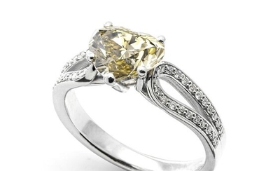 14 kt. White gold - Ring - 2.27 ct Diamonds - No Reserve Price
