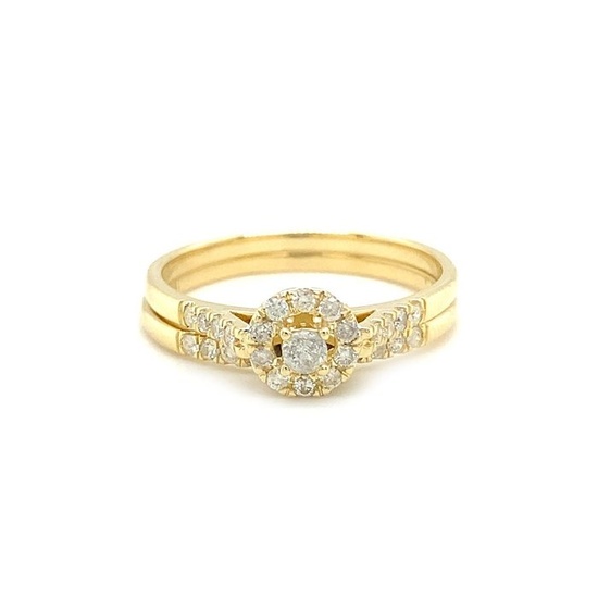 14 kt. Yellow gold - Ring - 0.34 ct Diamond