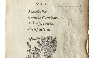 1562 BIBLE Proverbia Salomonis antique in LATIN 16th CENTURY