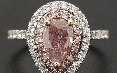 1.64ct Natural Fancy Brownish Pink, Diamonds - 14 kt. Pink gold, White gold - Ring - ***No Reserve Price***