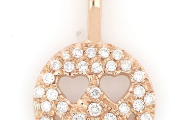 18 kt. Pink gold - Necklace, Necklace with pendant - 0.50 ct Diamond