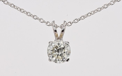 18 kt. White gold - Necklace - 0.80 ct Diamond