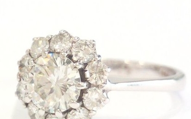 18 kt. White gold - Ring Diamond - Diamonds