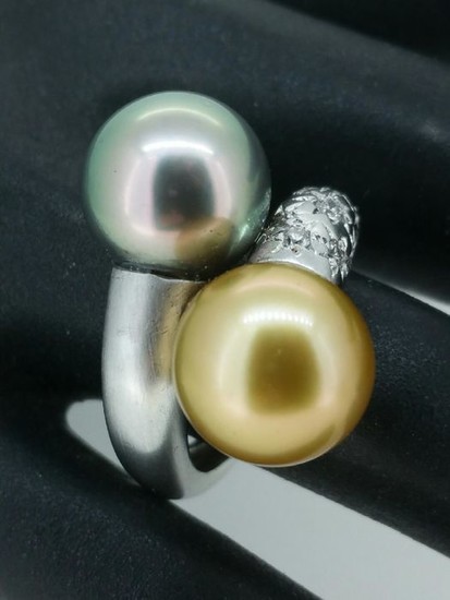 18 kt. White gold - Ring Pearl