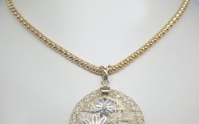 18 kt. White gold, Yellow gold - Necklace, Pendant