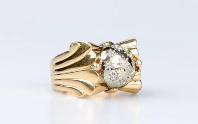18 kt. White gold, Yellow gold - Ring Diamonds
