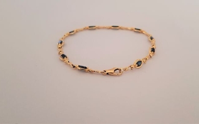 18 kt. Yellow gold - Bracelet - 1.80 ct Sapphire