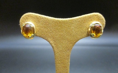 18 kt. Yellow gold - Earrings - 3.00 ct Topaz