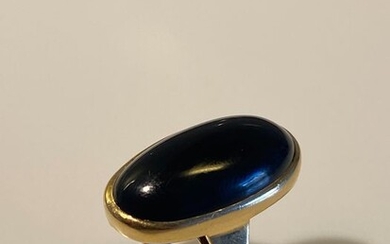 18 kt. Yellow gold - Ring - 6.00 ct Onyx