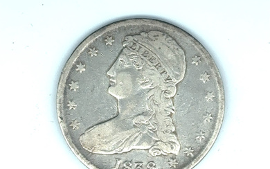 1838 Reeded Edge Silver Bust Half-Dollar VF