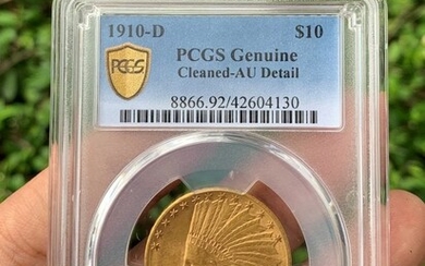 1910-D Indian Head & Eagle $10 Gold Coin