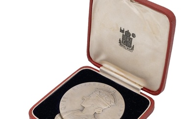 1937 King George VI official Royal Mint large matt silver co...