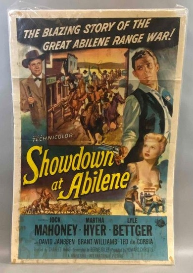 1956 Universal Pictures Showdown At Abilene Movie Poster