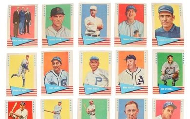 1961 Fleer "Baseball Greats" Baseball Cards with #1 Checklist