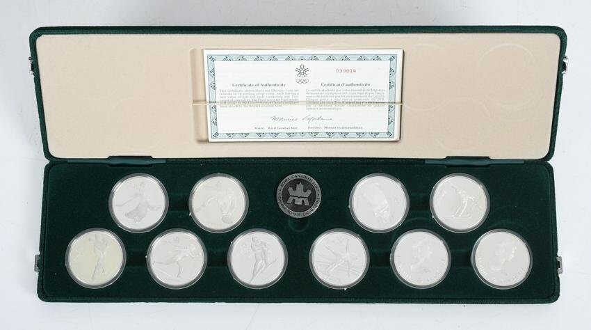1988 Canadian Mint Olympic 925 Sterling Coin Set
