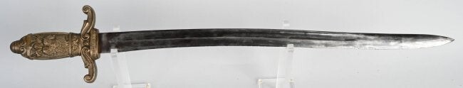19th CENTURY BRASS HANDLED SHORT SWORD