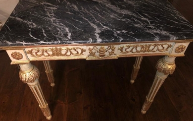 19thC French Marble Top Console