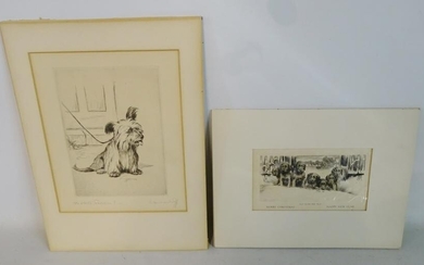 (2) DOG THEMED WORKS "OUR TALES ARE TOLD" AND SIGNED