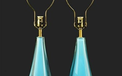 A Pair of Murano Glass Table Lamps.