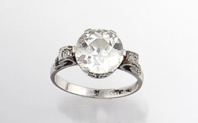 Platinum ring with diamonds , german approx....