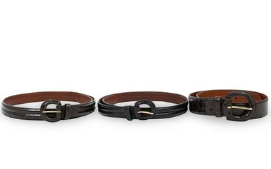 (3) Ralph Lauren Alligator Leather Belts