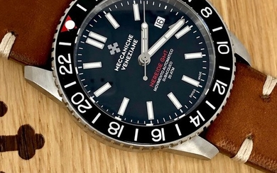Meccaniche Veneziane - Automatic Watch Nereide GMT 2.0 with Extra Rubber Strap - Ardesia - Men - BRAND NEW