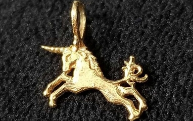 14K Gold Unicorn Pendant