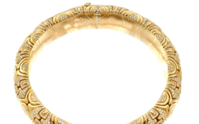 An 18k gold and diamond "Parenthesis" necklace,, Bulgari