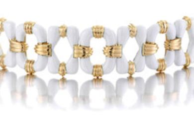 An 18K gold and enamel bracelet,, David Webb