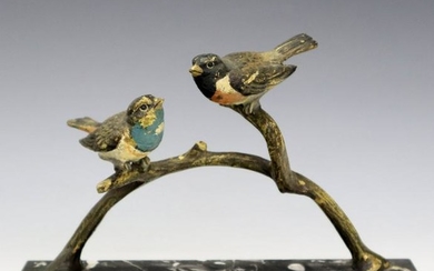 Austrian Cold Painted Bronze Birds