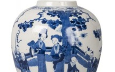 A Chinese porcelain jar, mid-19th century, painted...